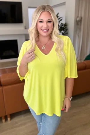 Cali Blouse in Neon Yellow