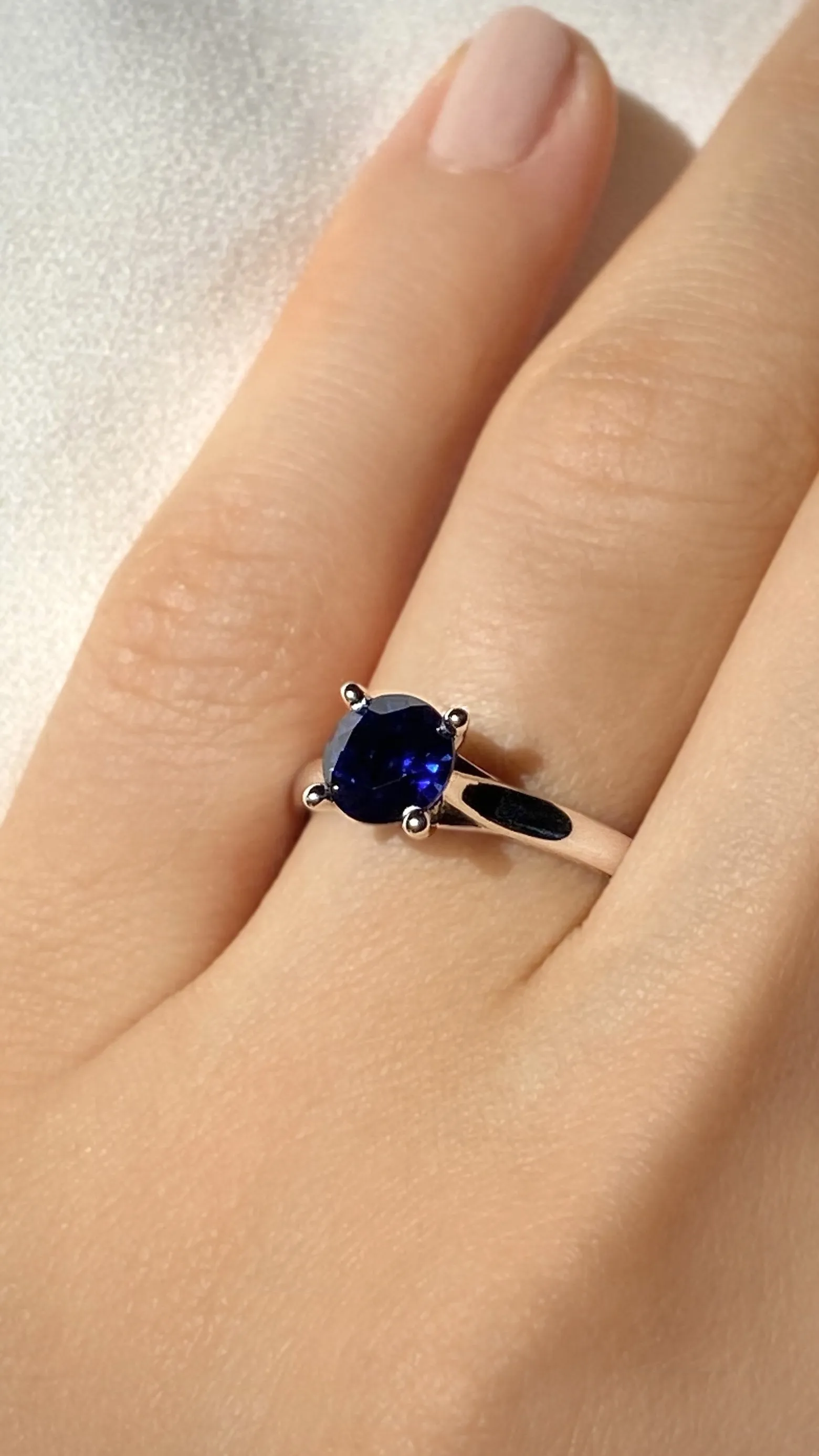 Caroline Ring 1.50ct Sapphire 18K White Gold