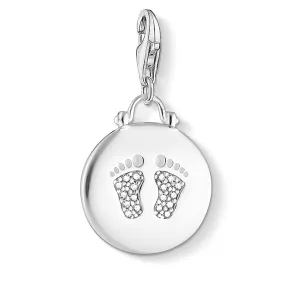 CHARM CLUB STERLING SILVER BABY FEET CHARM