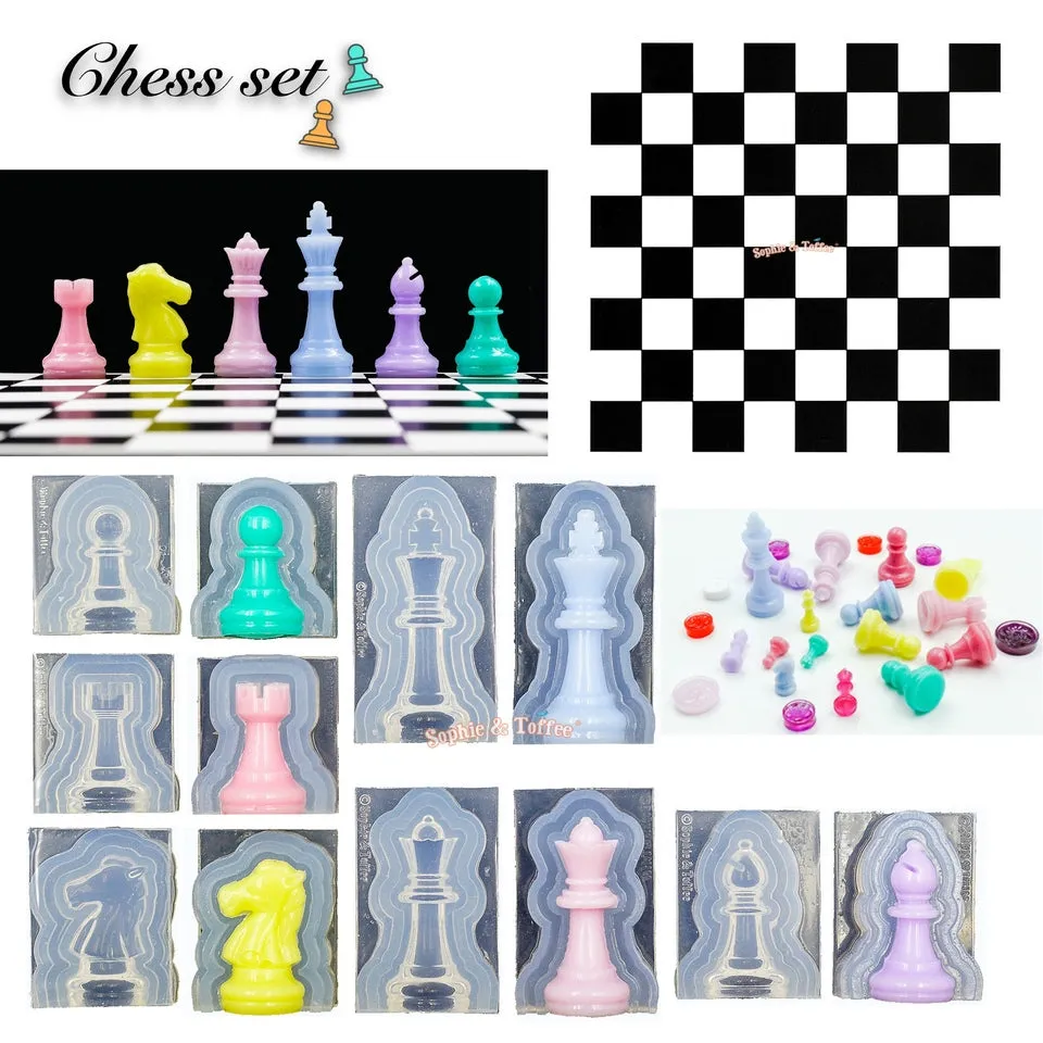 Chess Pieces Game Tokens Silicone Mold