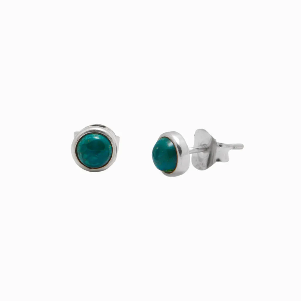 Chrysocolla Stud Earrings