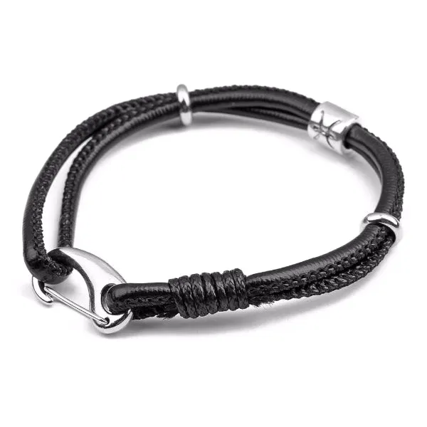 Classy Men Gemini Zodiac Leather Bracelet