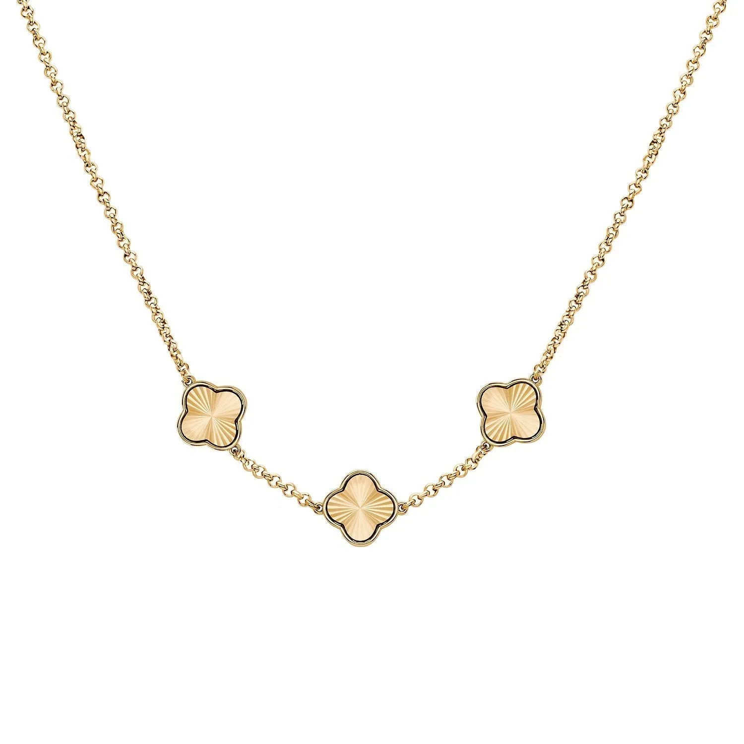 Clover Custom Name Necklace (Gold)