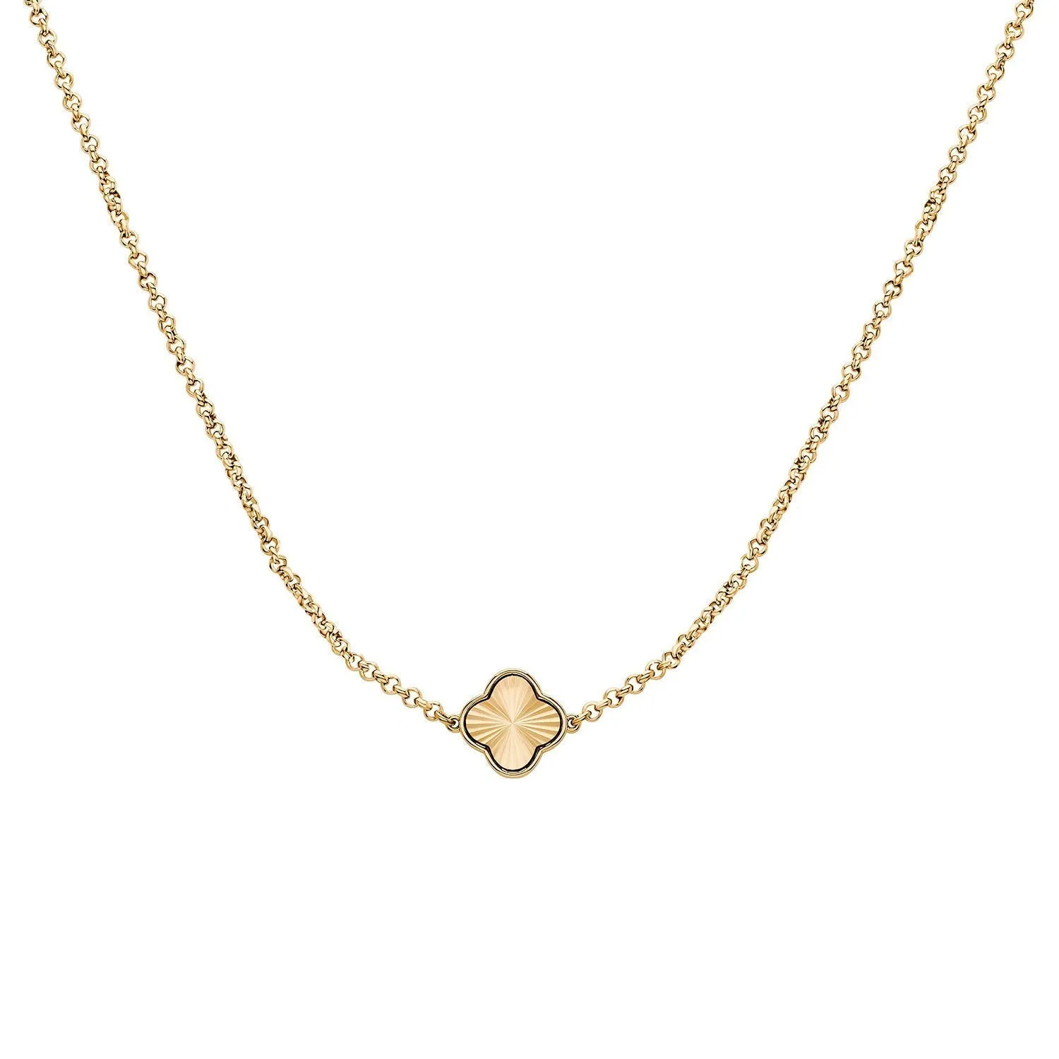 Clover Custom Name Necklace (Gold)