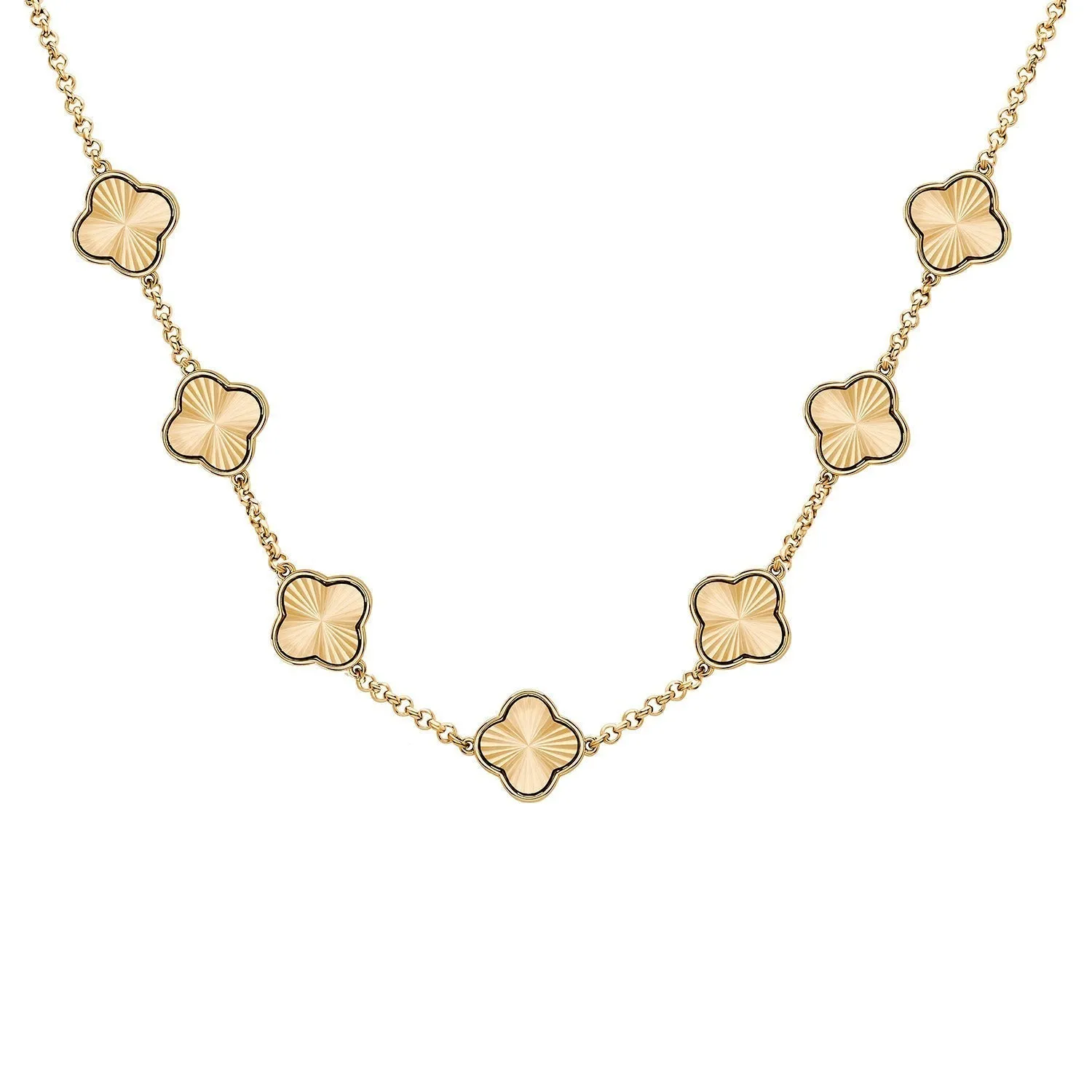 Clover Custom Name Necklace (Gold)