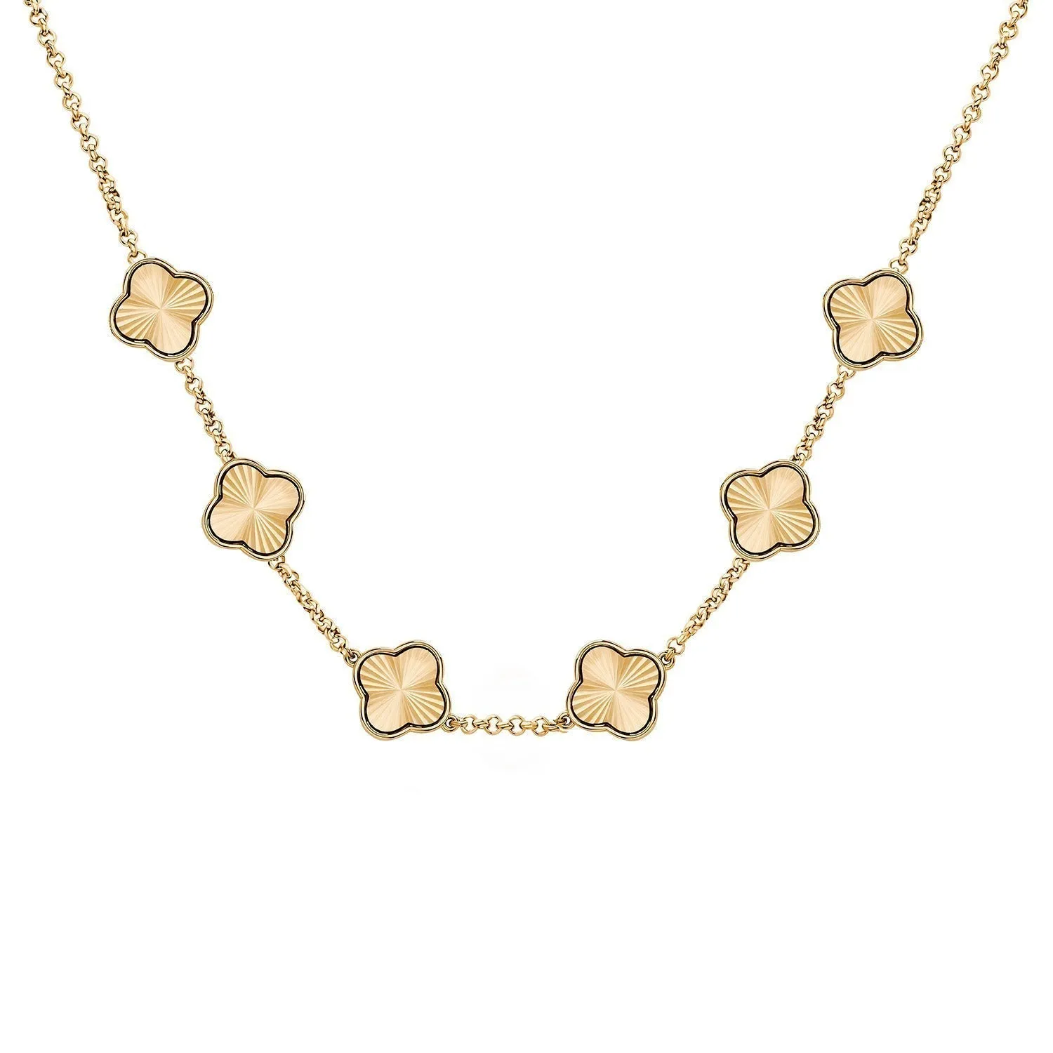 Clover Custom Name Necklace (Gold)