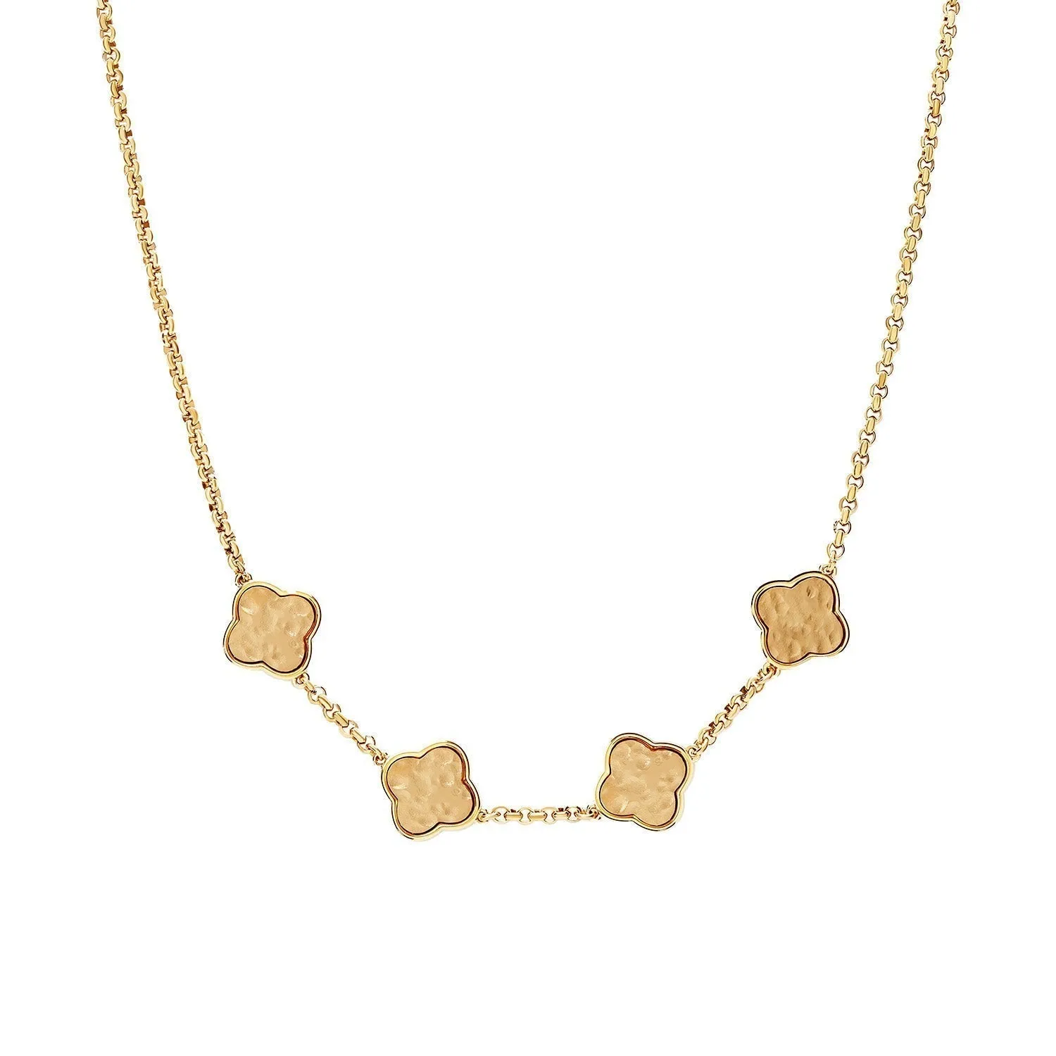 Clover Custom Name Necklace (Gold)