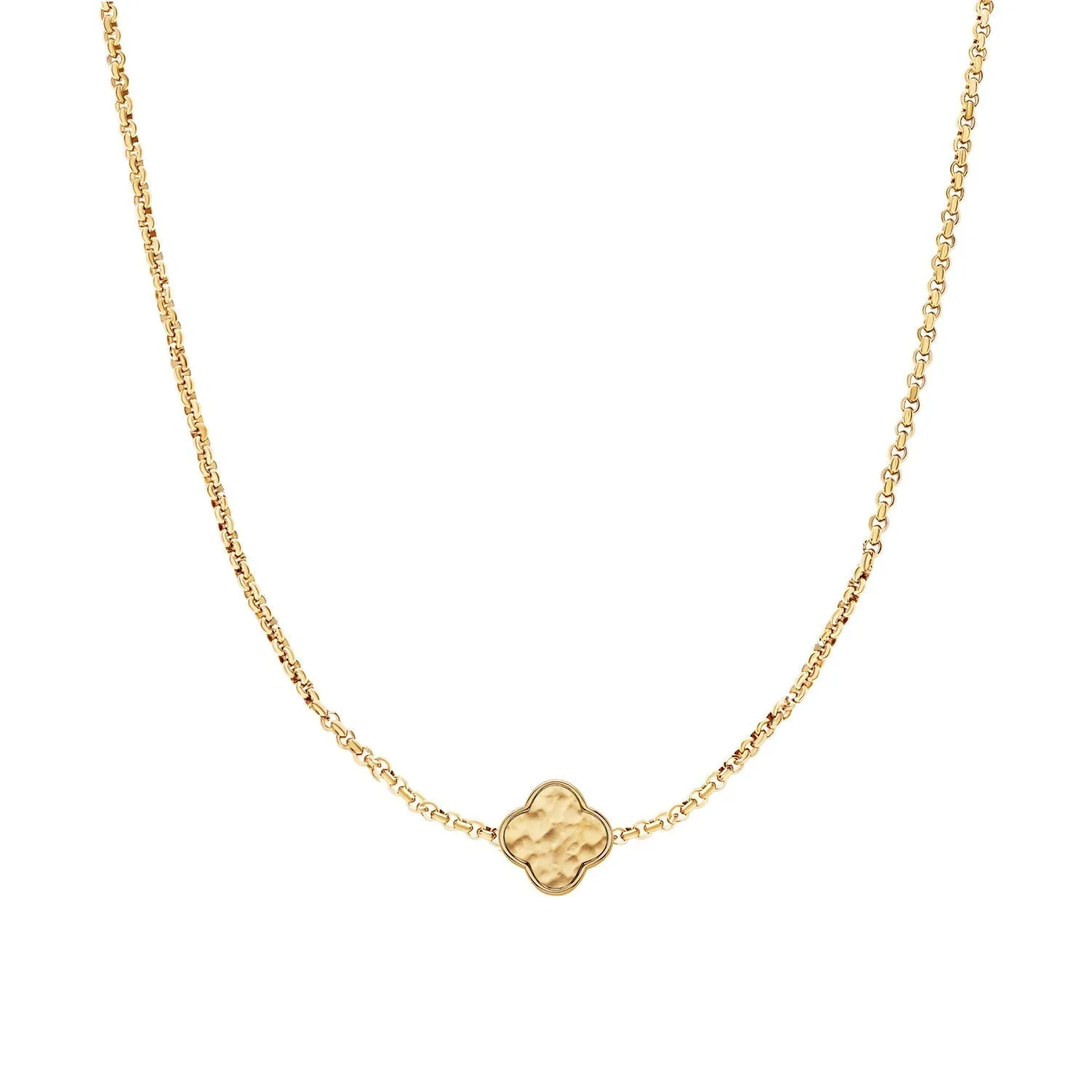 Clover Custom Name Necklace (Gold)