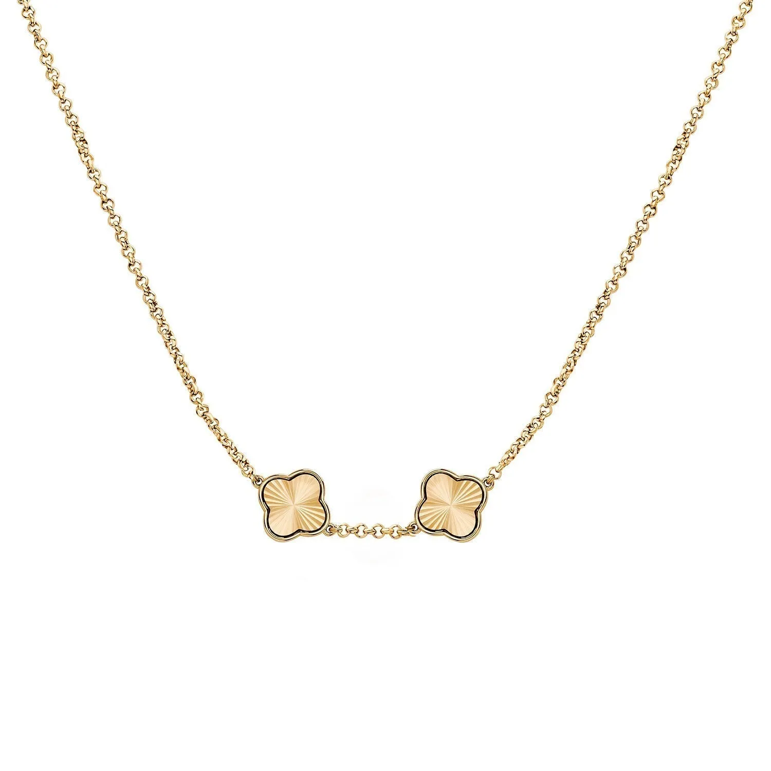 Clover Custom Name Necklace (Gold)