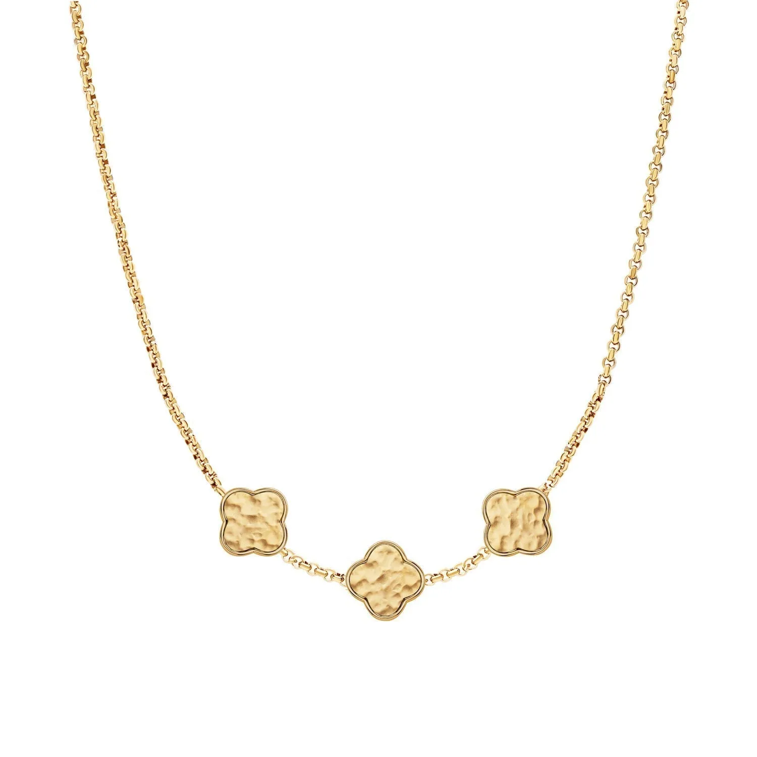 Clover Custom Name Necklace (Gold)