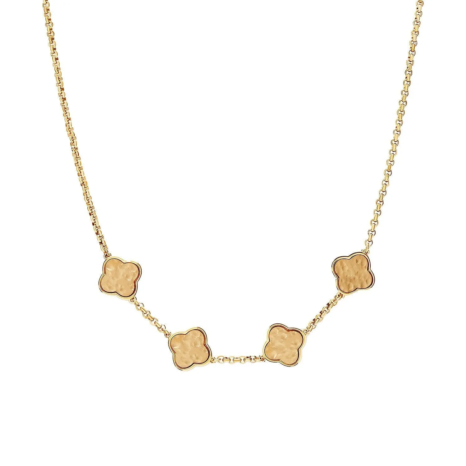 Clover Custom Name Necklace (Gold)