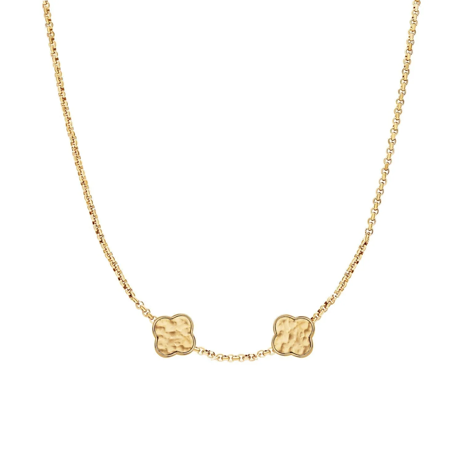 Clover Custom Name Necklace (Gold)