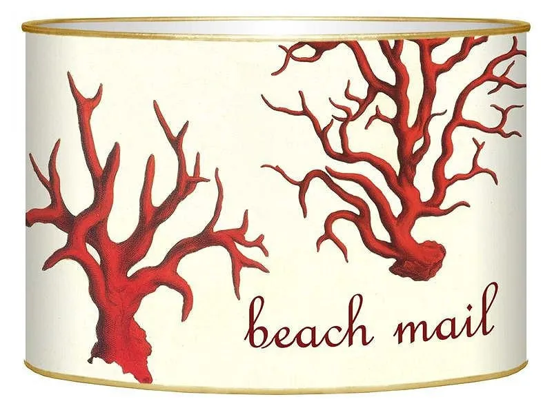 Coral Branch Decoupage Beach Mail Organizer