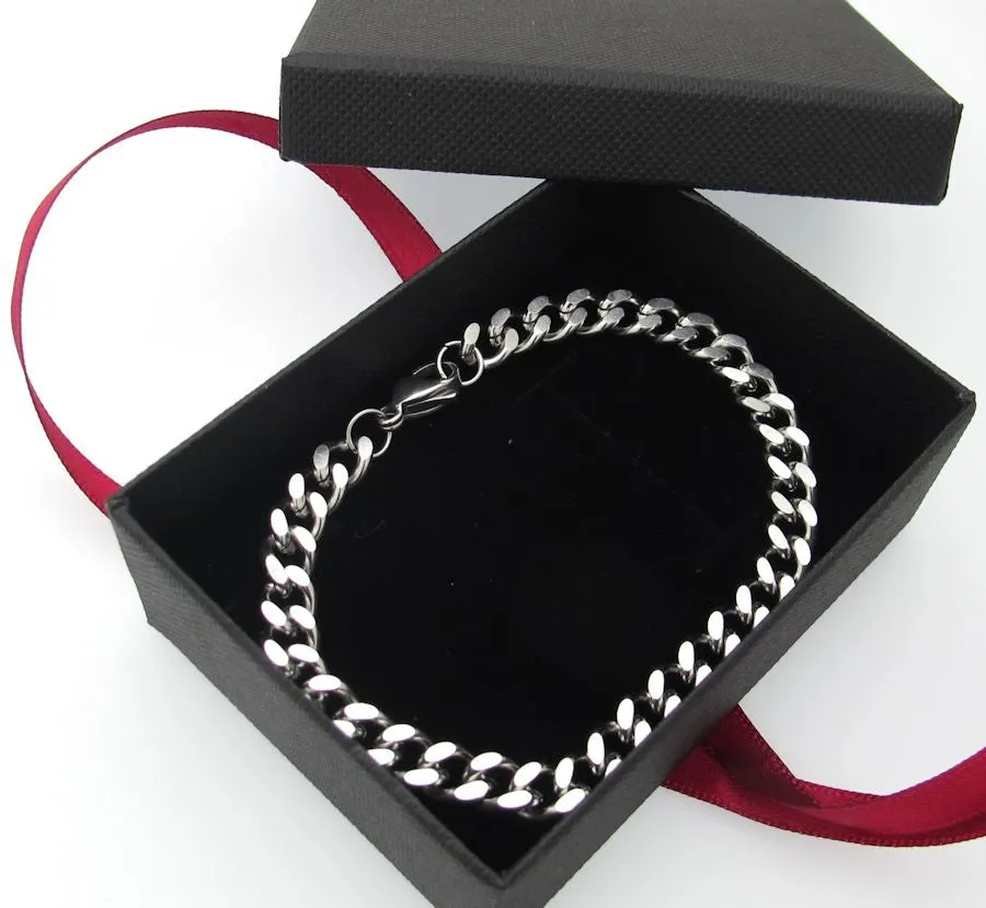 Curb-Link Bracelet for Men - Mens Chain Bracelet