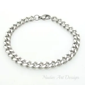 Curb-Link Bracelet for Men - Mens Chain Bracelet