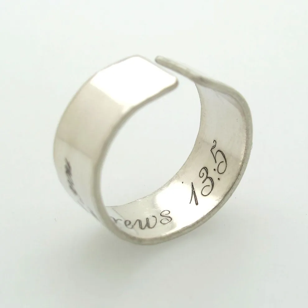 Custom text ring - Personalized Sterling Silver Ring