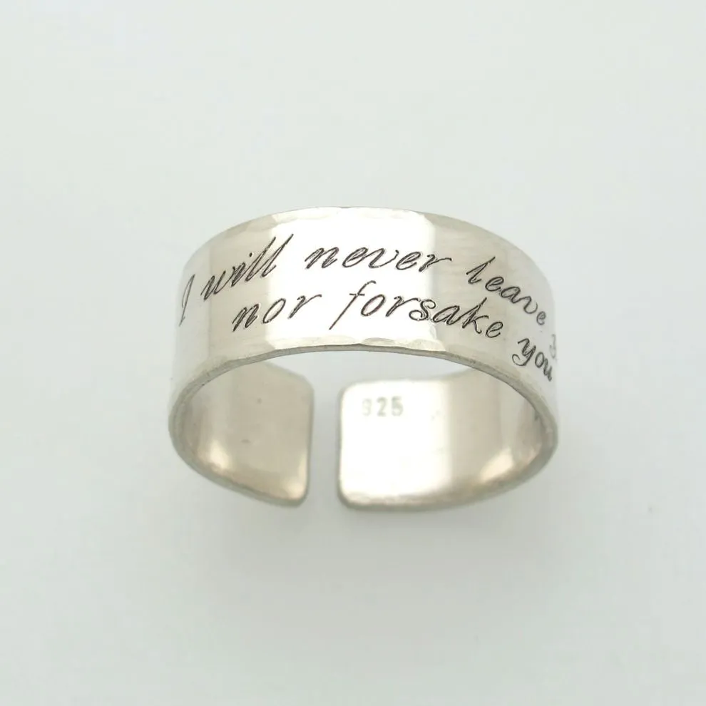 Custom text ring - Personalized Sterling Silver Ring