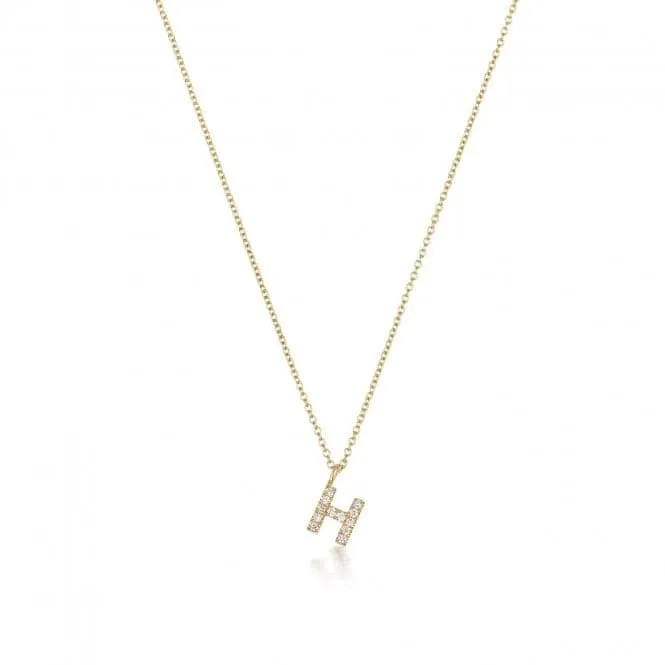 Diamond Jewellery 18CT Gold Initial Necklace NDQ154/H