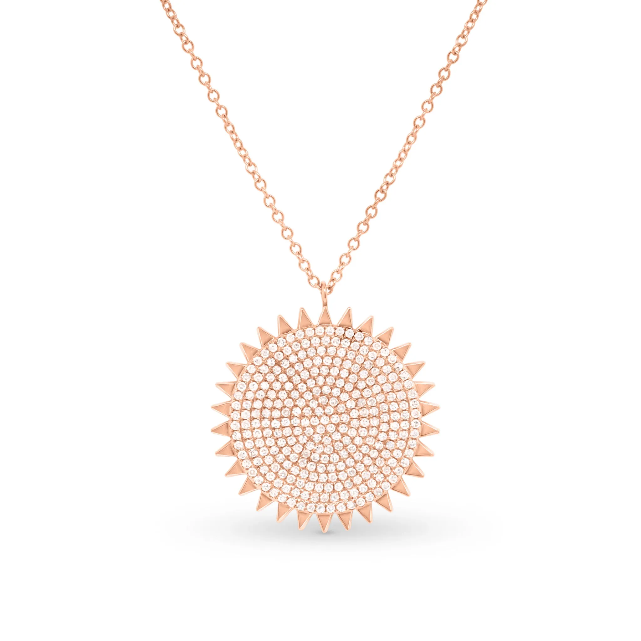 Diamond Sun Disc Pendant