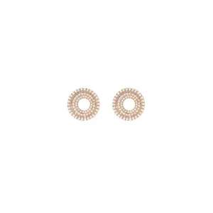 Drew Pave Diamond Concentric Circles Earrings