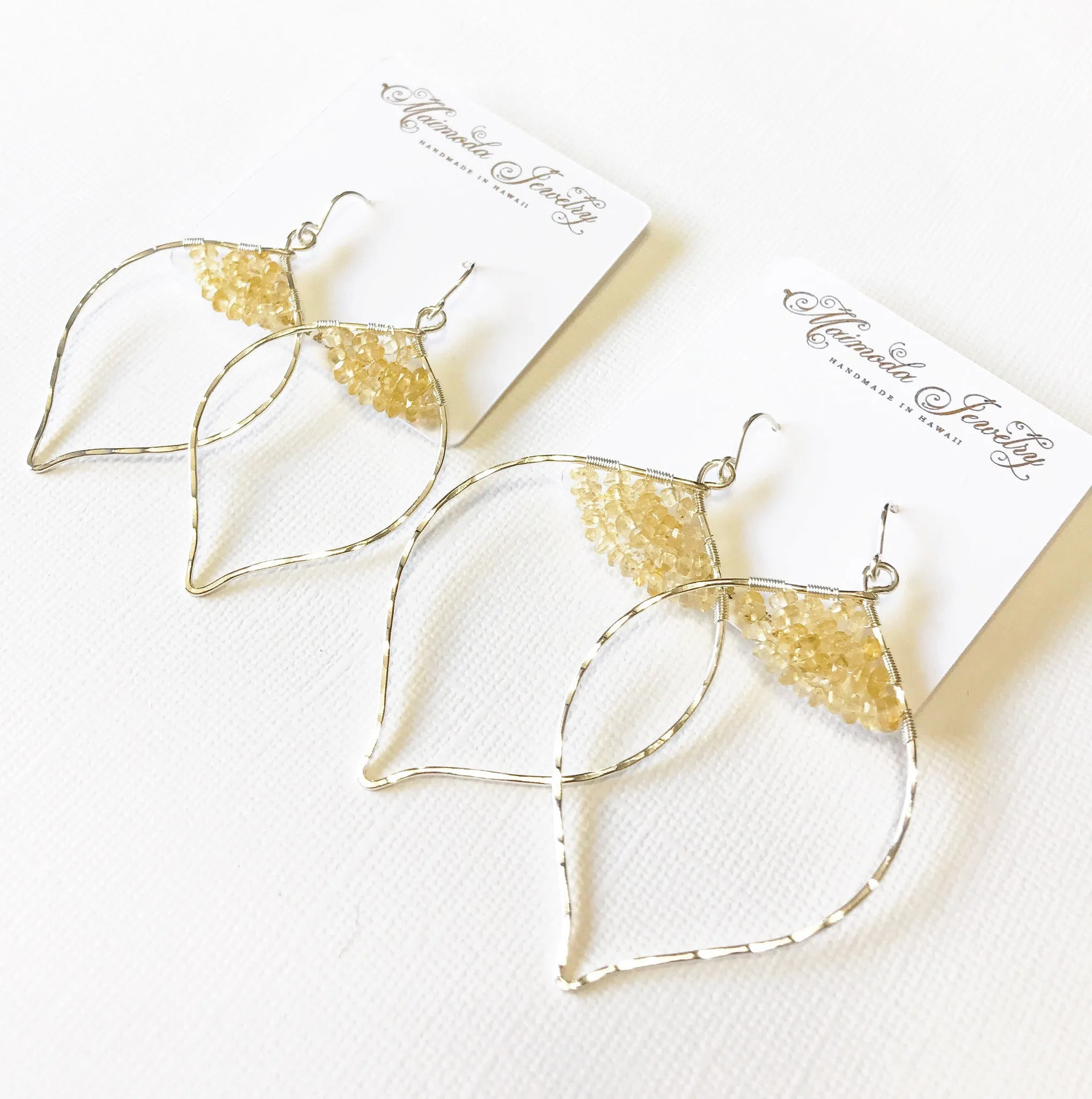 Earrings Wren - Citrine (E321)