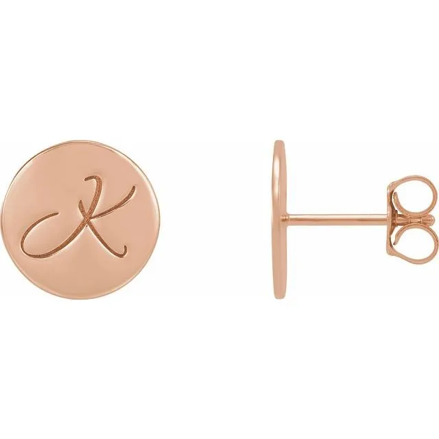 Engravable Disc Earrings