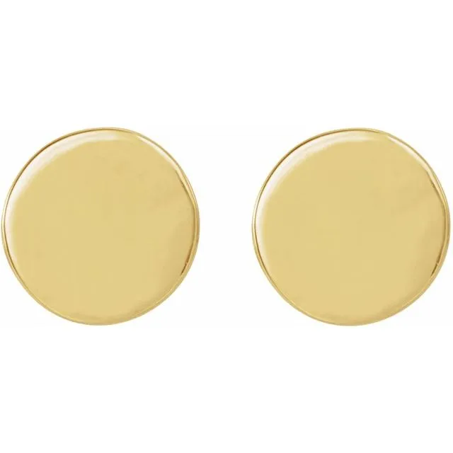 Engravable Disc Earrings