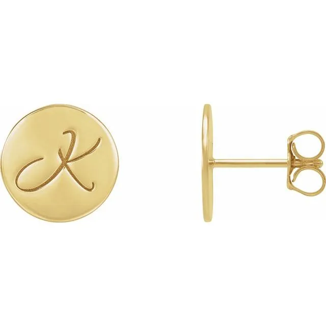 Engravable Disc Earrings