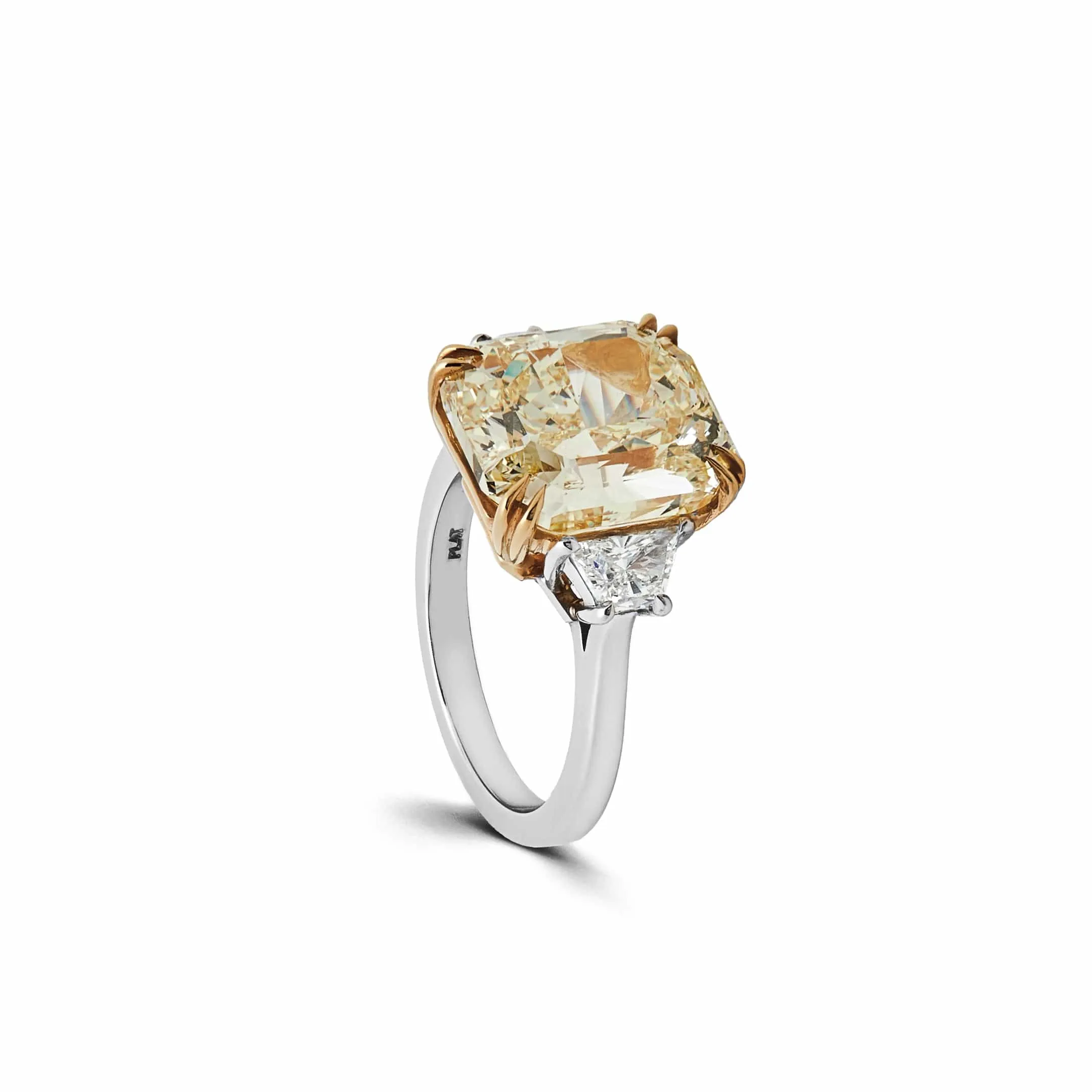 Fancy Intense Yellow Radiant Diamond Ring