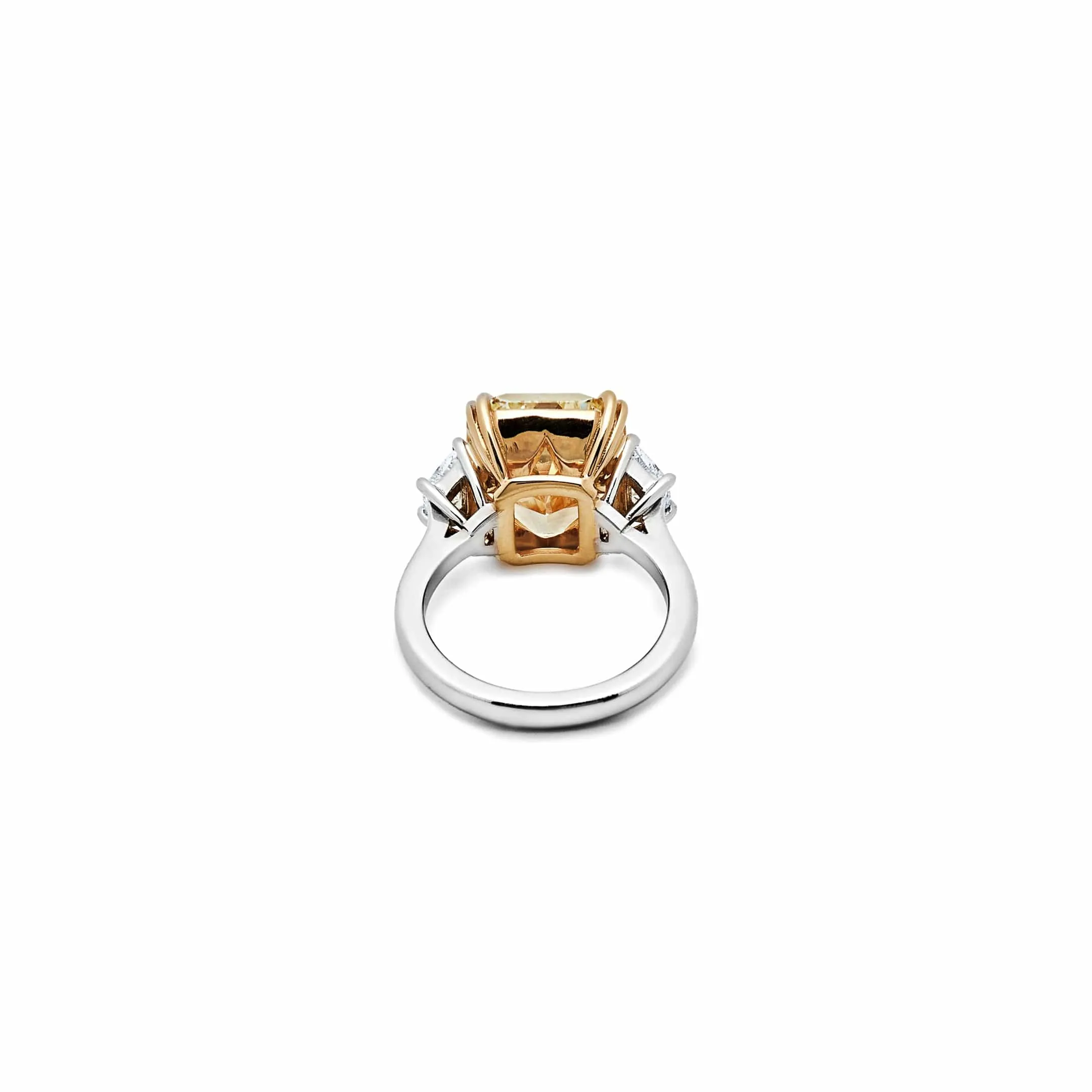 Fancy Intense Yellow Radiant Diamond Ring