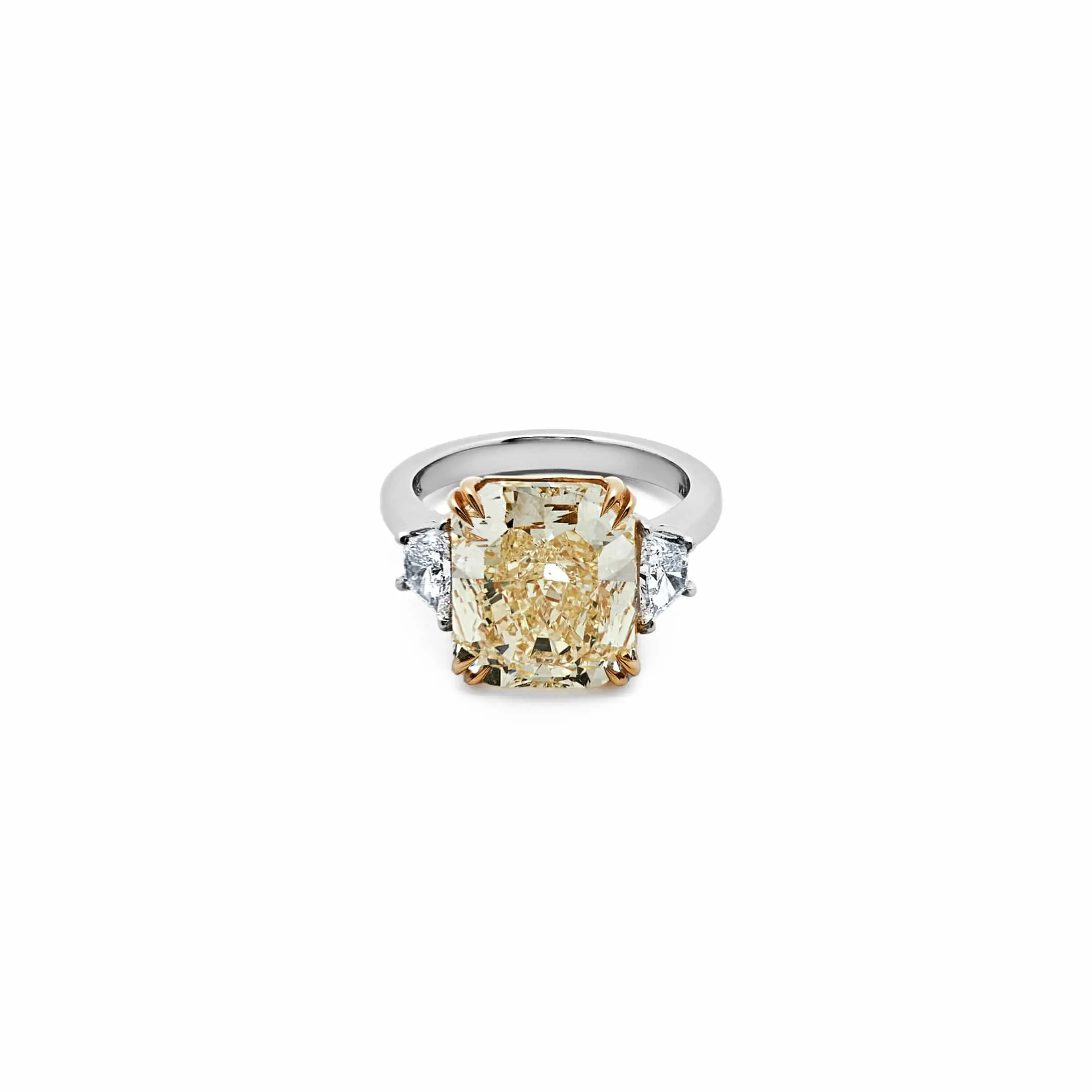 Fancy Intense Yellow Radiant Diamond Ring