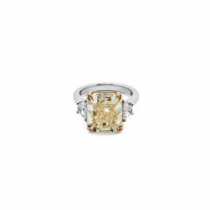 Fancy Intense Yellow Radiant Diamond Ring