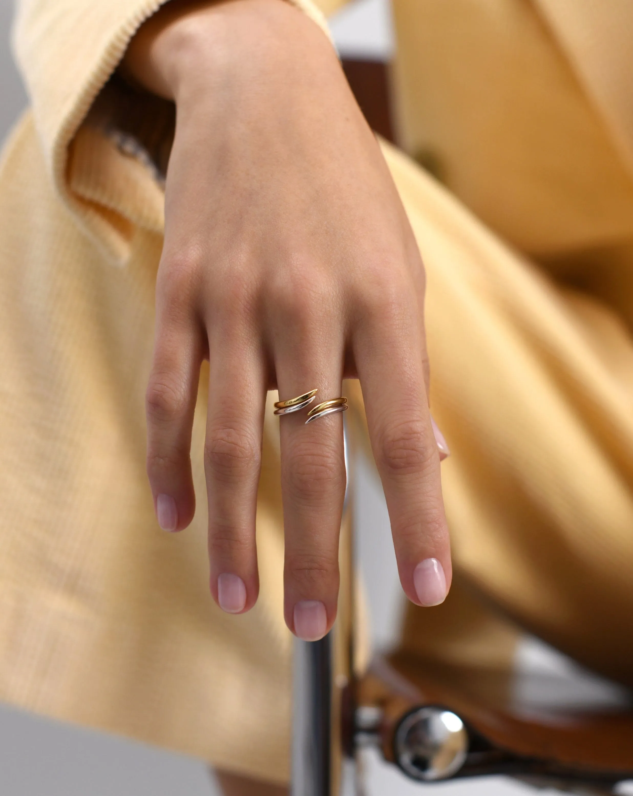 Fine Open Claw Ring | 14k Solid Gold