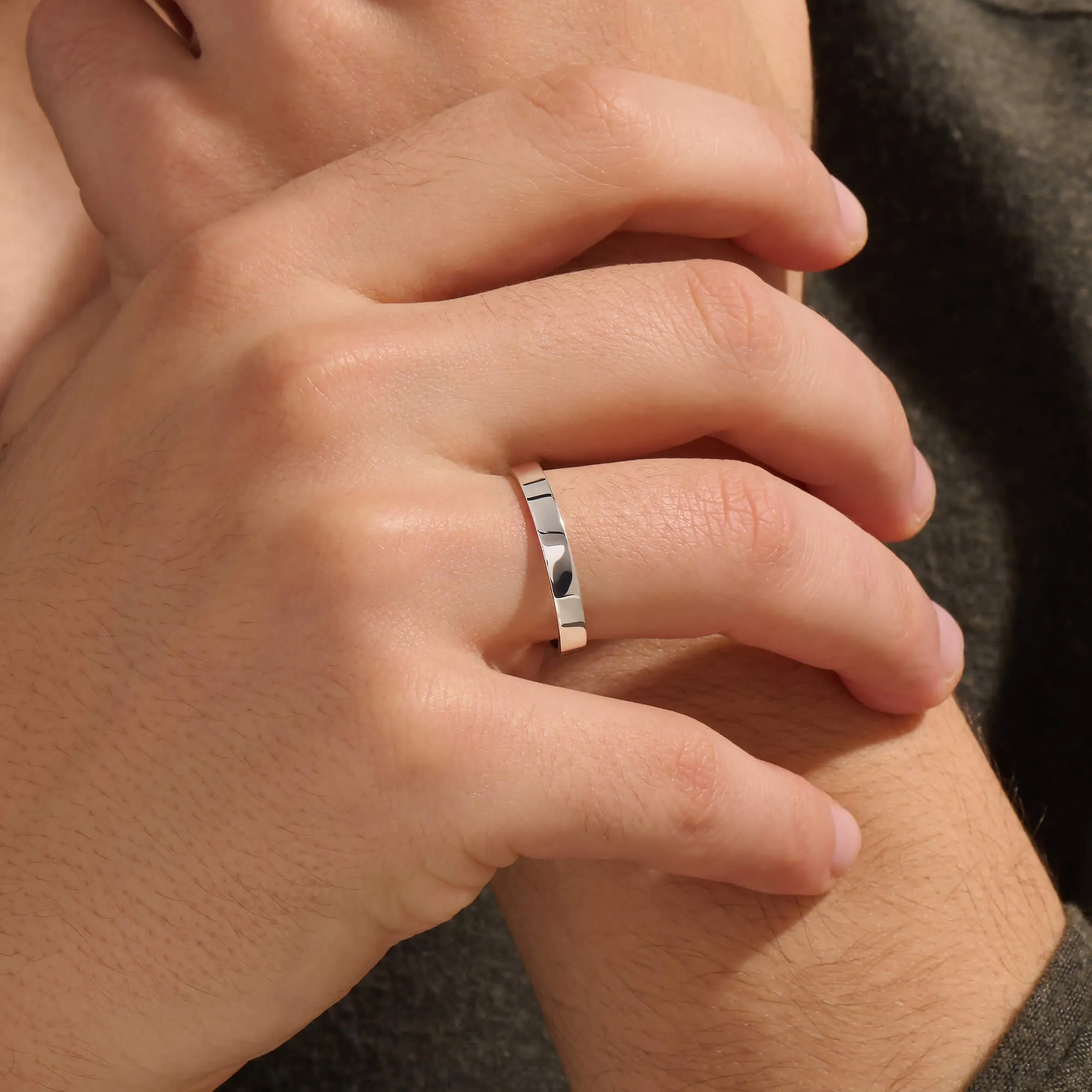 Flat Band Ring in Silver