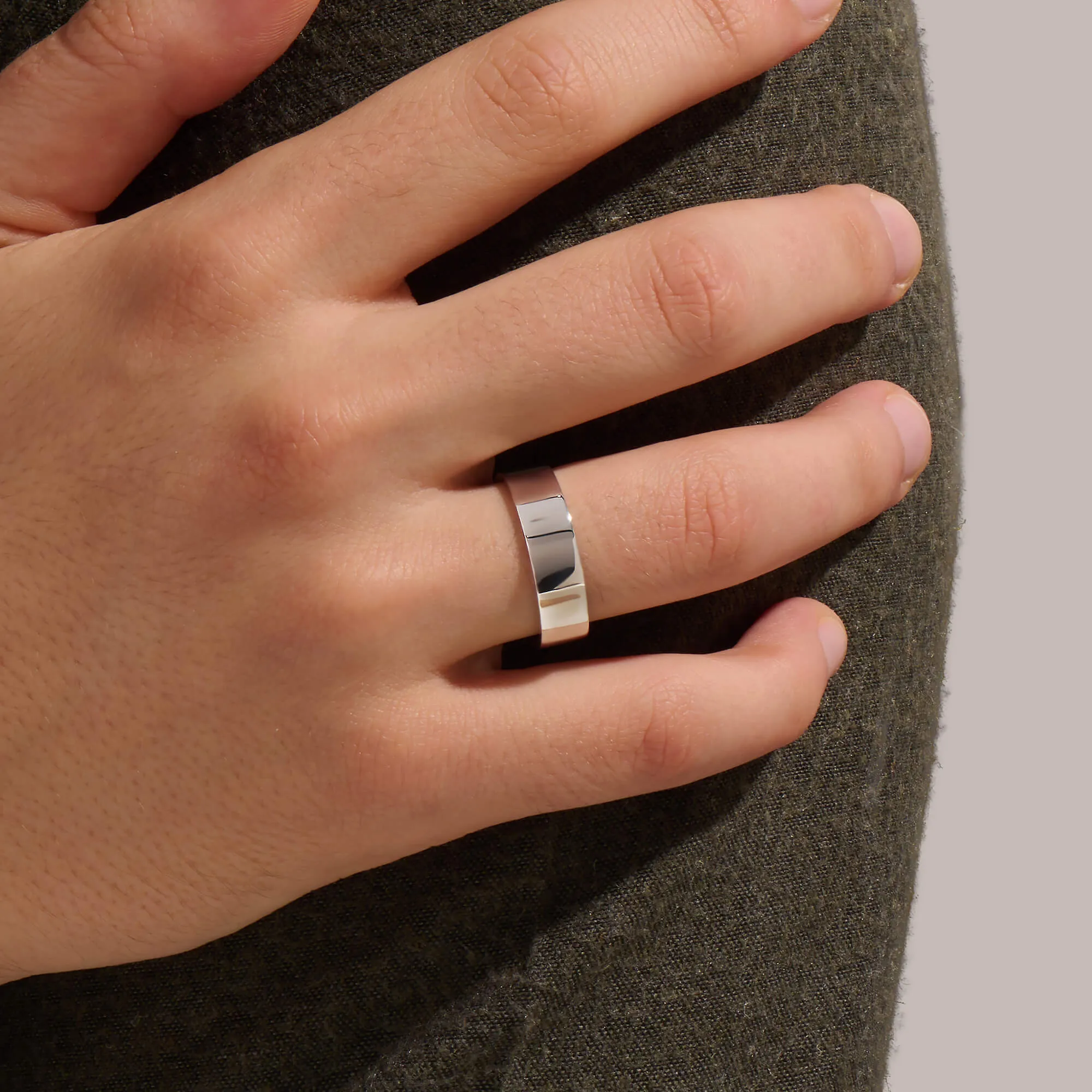 Flat Band Ring in Silver