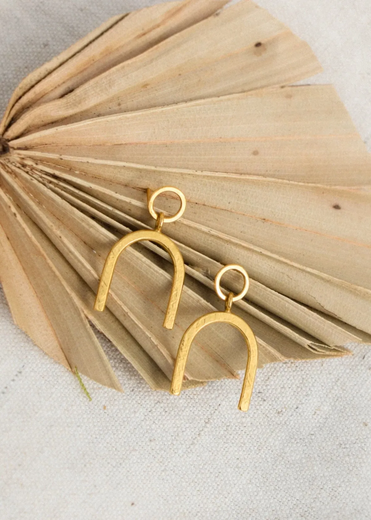 Gold Arch Stud Earrings