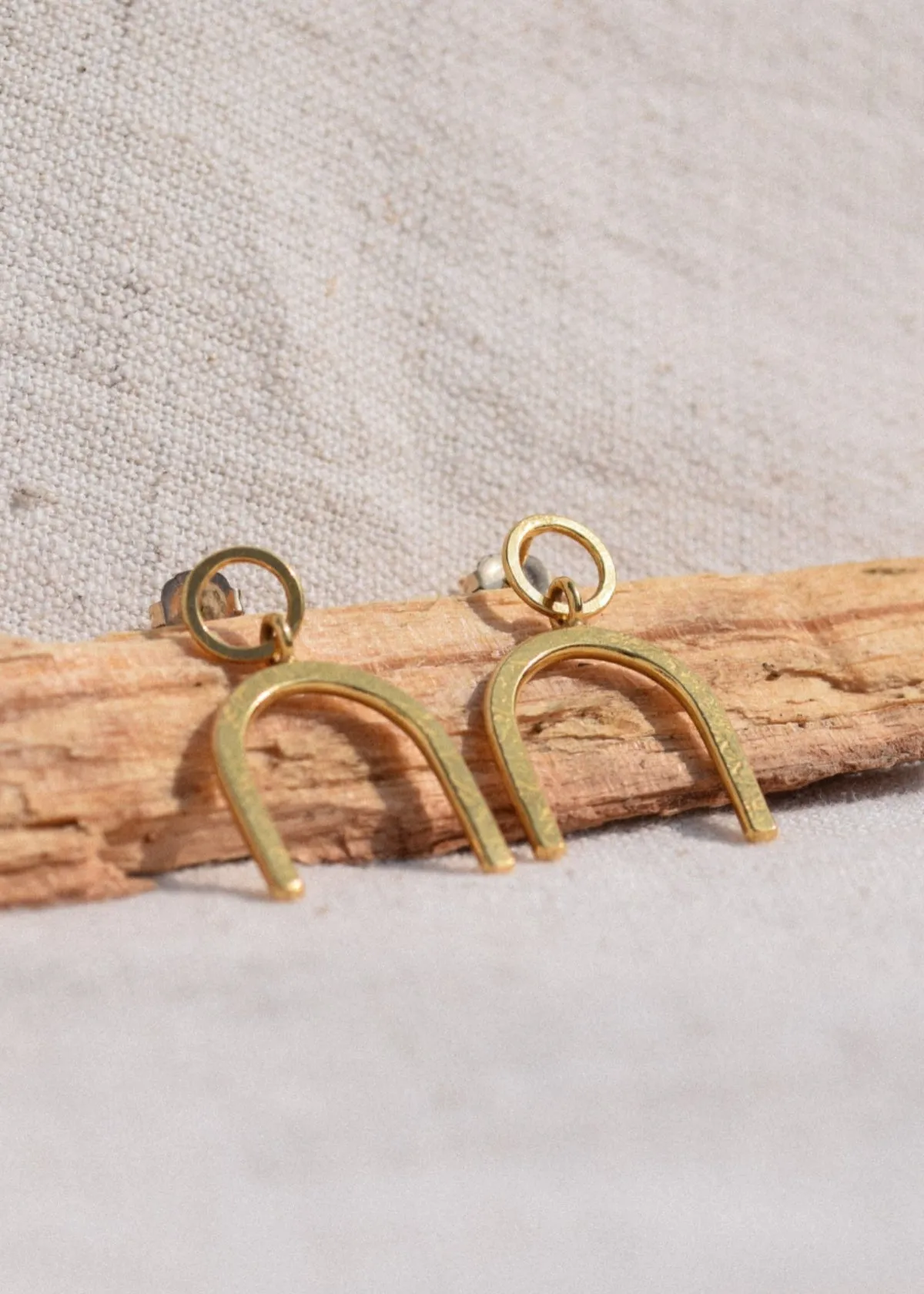 Gold Arch Stud Earrings