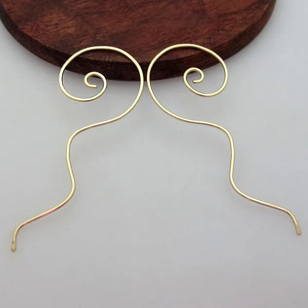 Gold Swirl Earrings - Artisan Jewelry