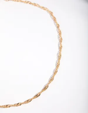 Gold Twist Chain Choker