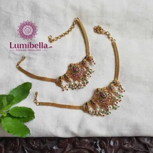 Golden Armlets With Pearls