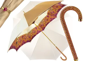 Gorgeous Cream Color Umbrella With Double Fabric