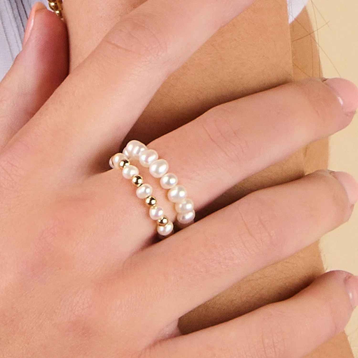 Grace Pearl Bead Ring