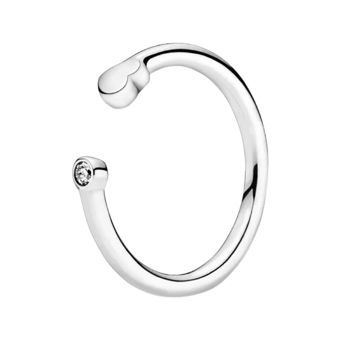 HALF OPEN HEART RING