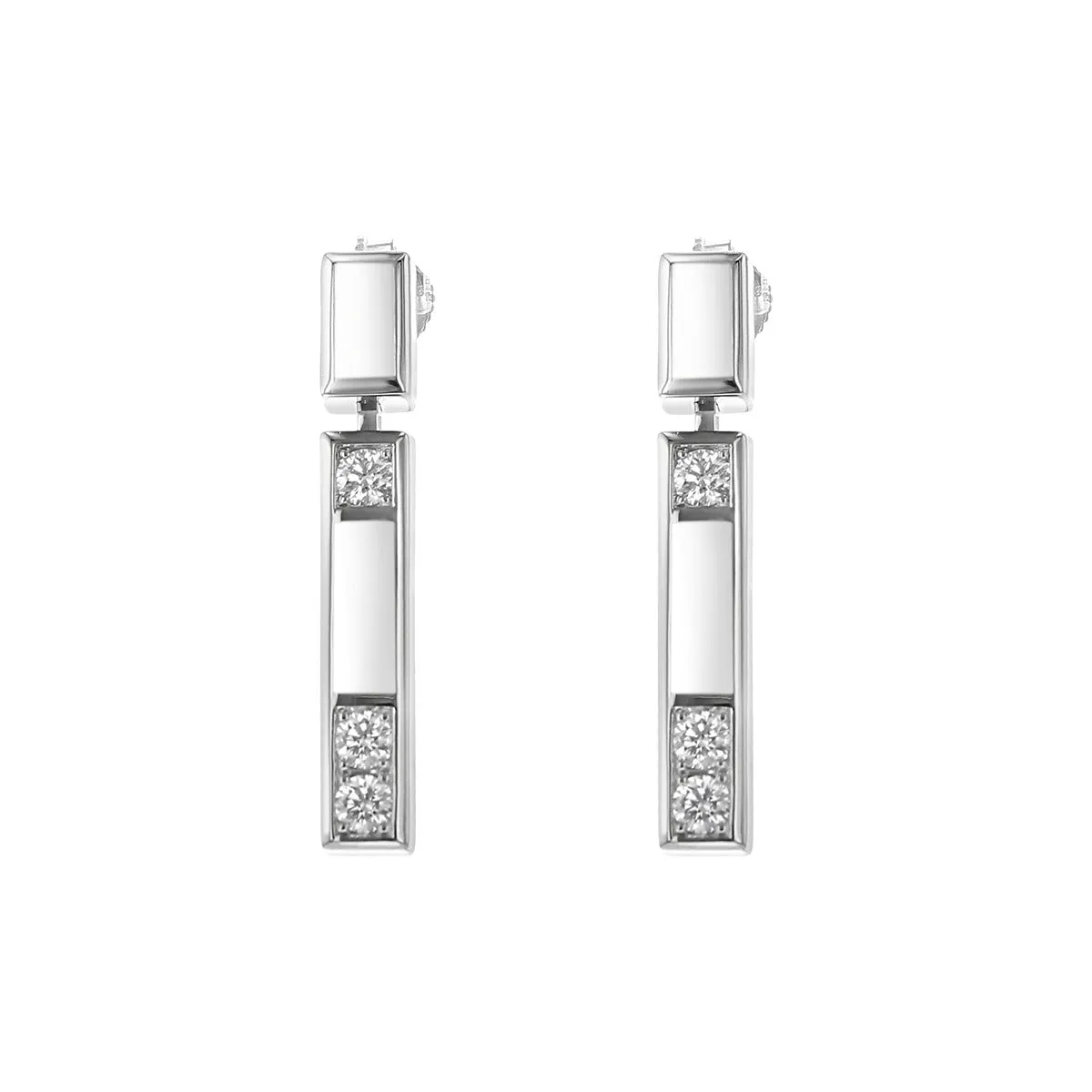 Harry Winston Diamond Stick Drop Earrings