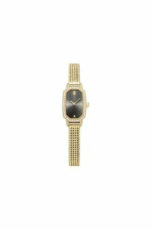 harry winston emerald collection 17.8mm x 24mm 18kt yellow gold ladies watch