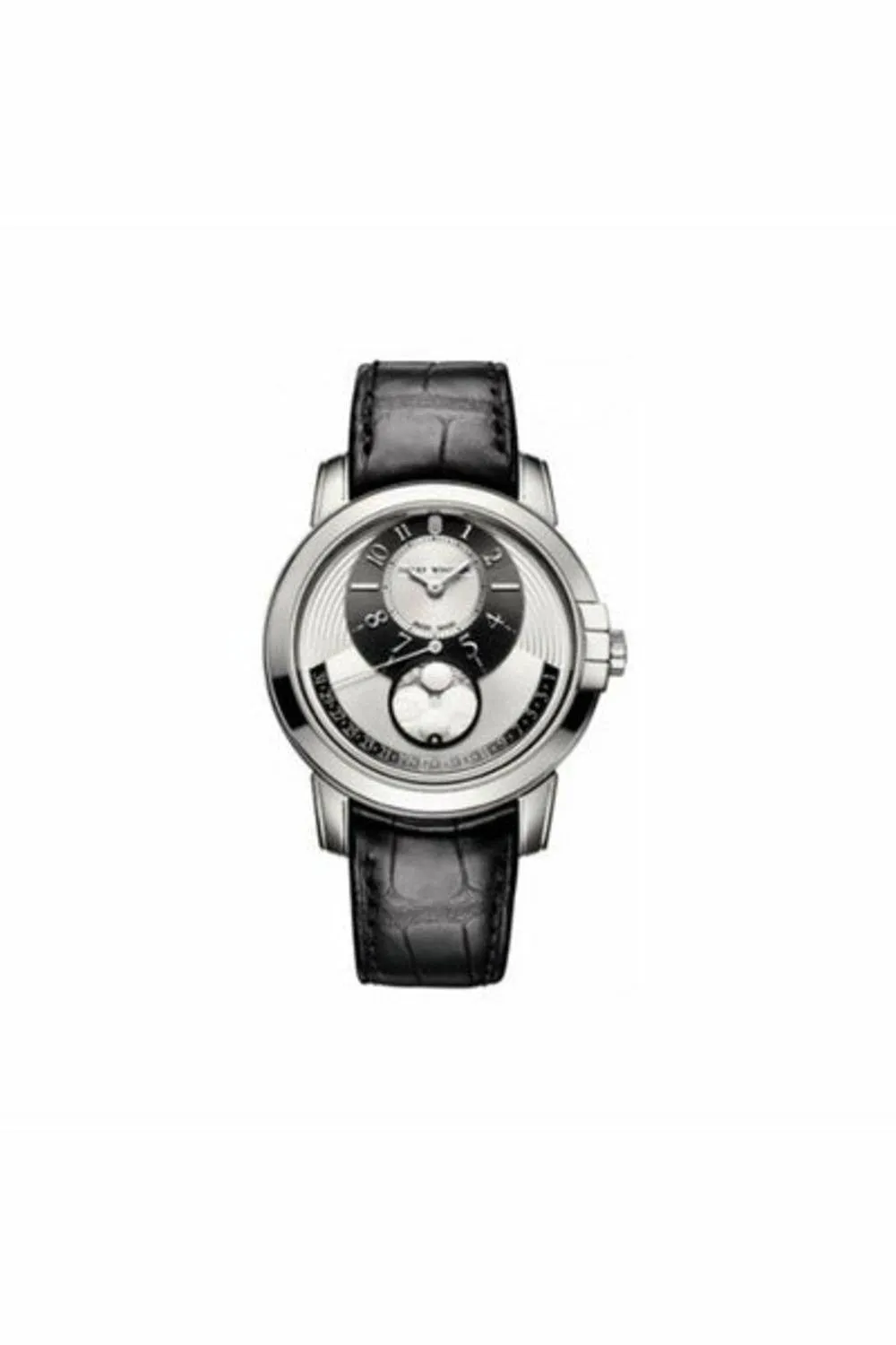 harry winston midnight moon phase 42mm 18k white gold men's watch