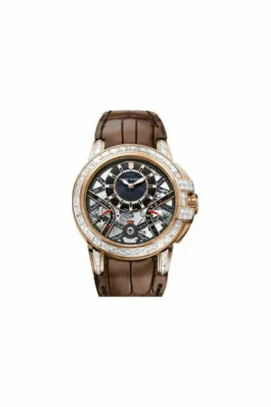 harry winston ocean biretrogade limited edition 18kt rose gold with diamonds 42mm men's watch