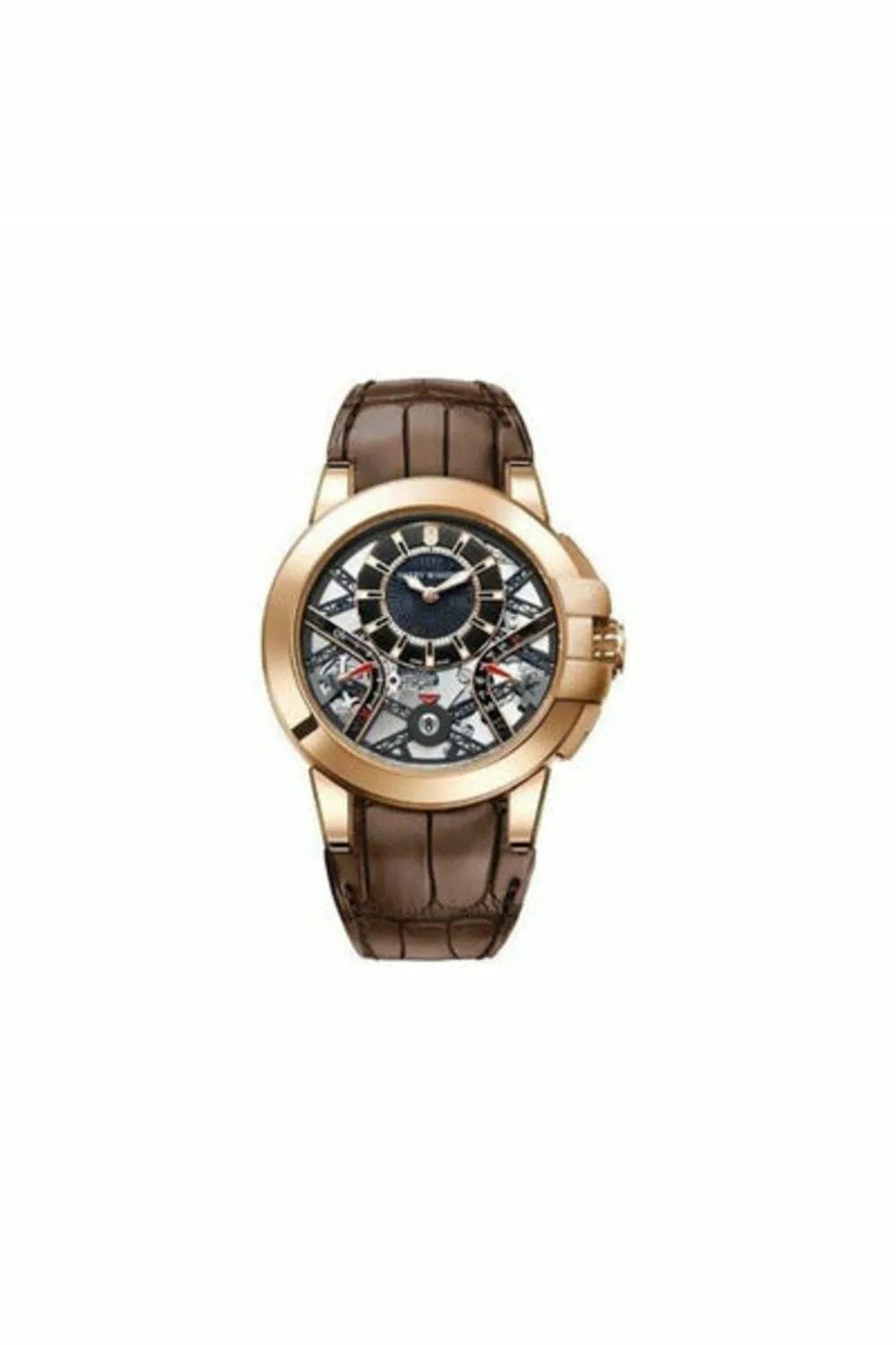 harry winston ocean biretrograde automatic 18kt rose gold 42mm men's watch