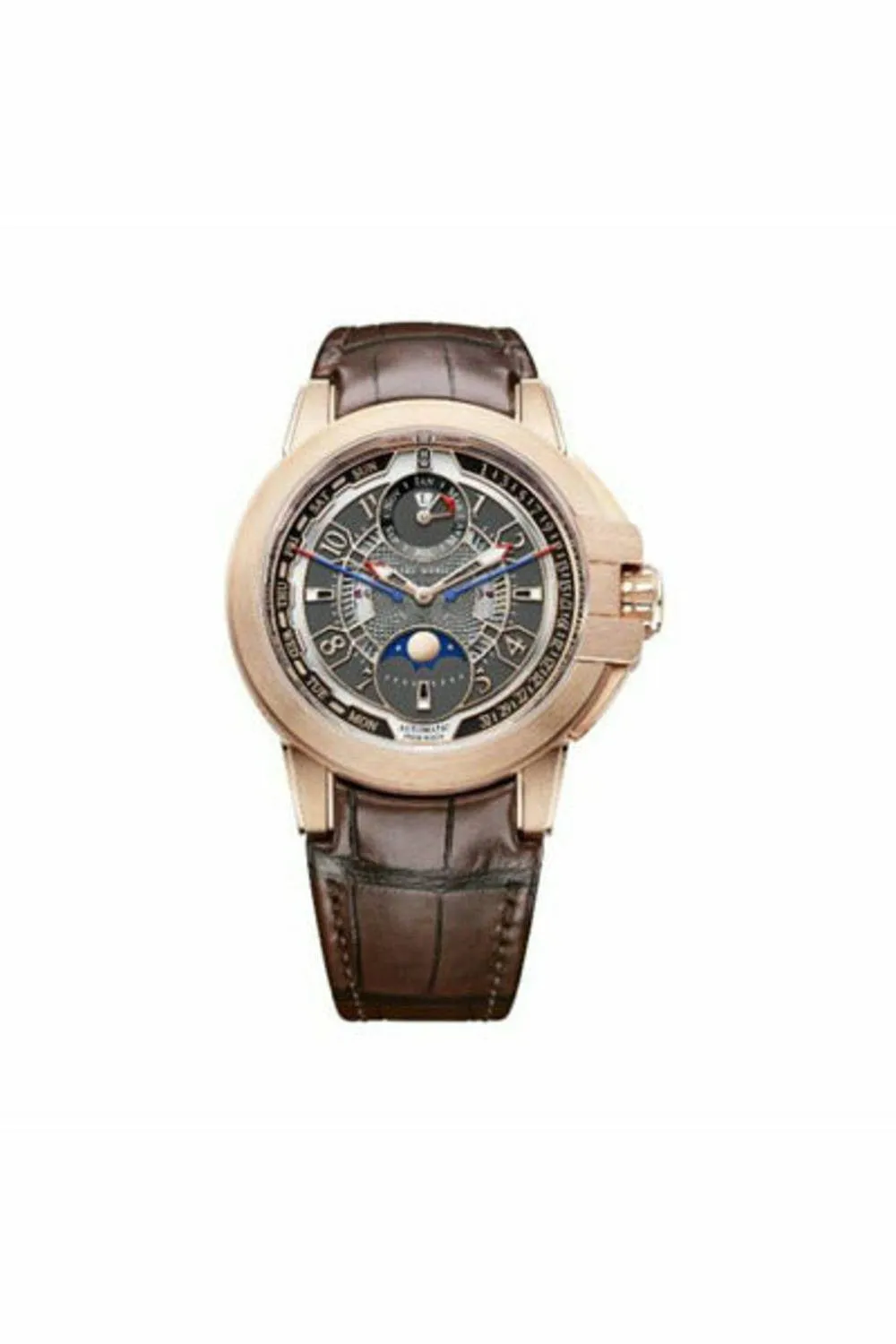 harry winston ocean biretrograde perpetual 42mm 18k rose gold men's watch ref. oceapc42rr001