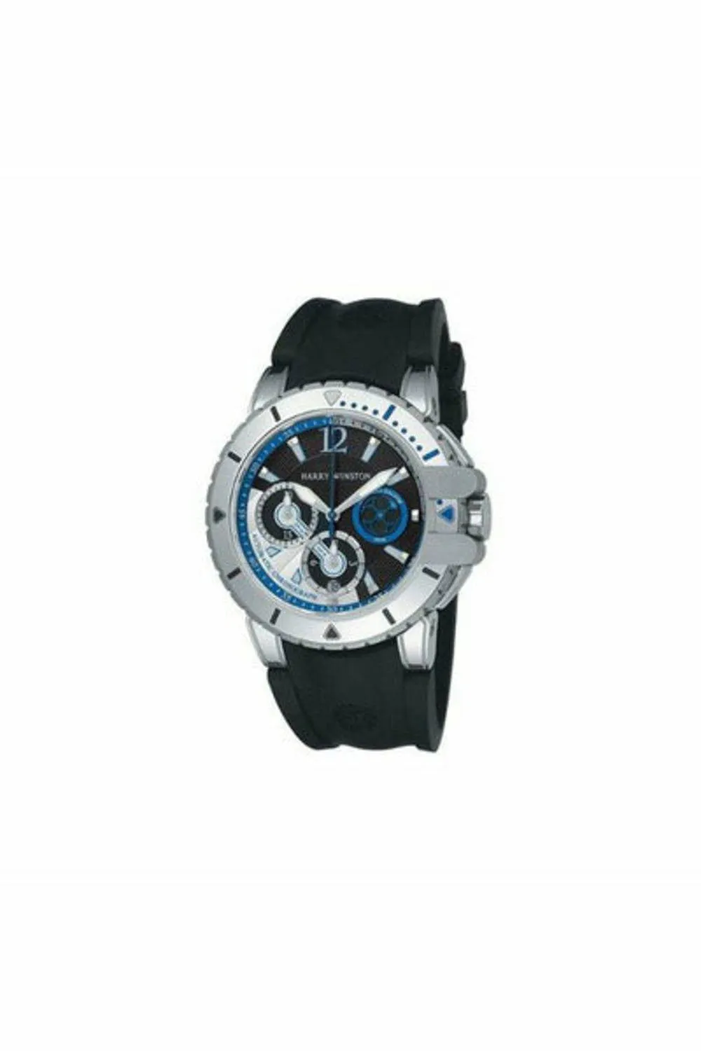 harry winston ocean diver 44mm zalium and 18kt white gold men's watch